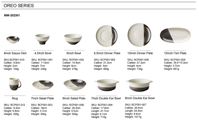 Ceramic dinner plate set MMCIS China 