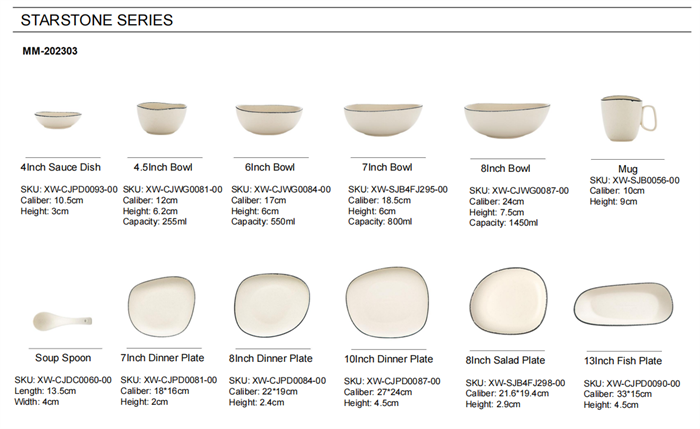 Ceramic dinner plate set from MMCIS China