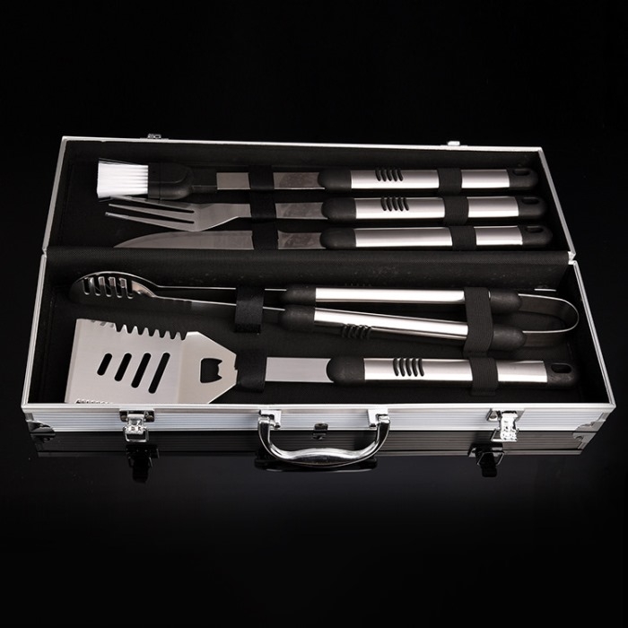 BBQ tools with aluminum box 5pcs