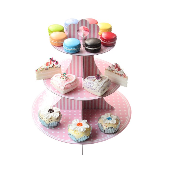 Pink dot cake stand from mmcis china