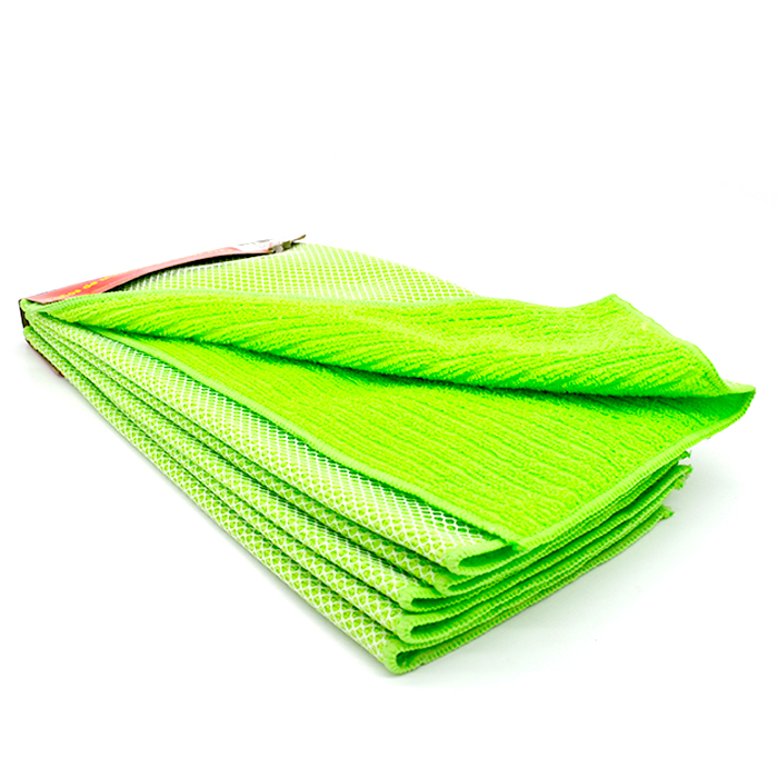 Striped with net microfiber cloth with paper card 50X40cm from mmcis china