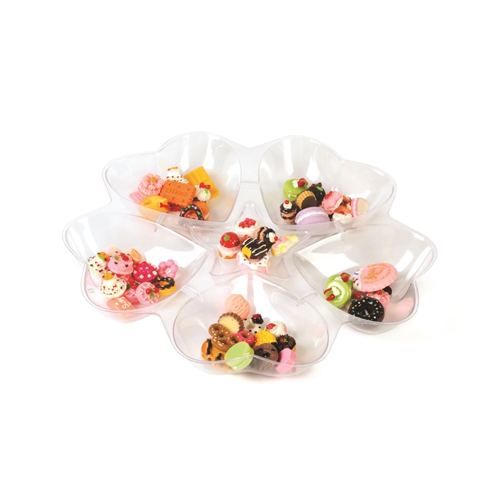 Plate Six compartments flower shape  from MMCIS China