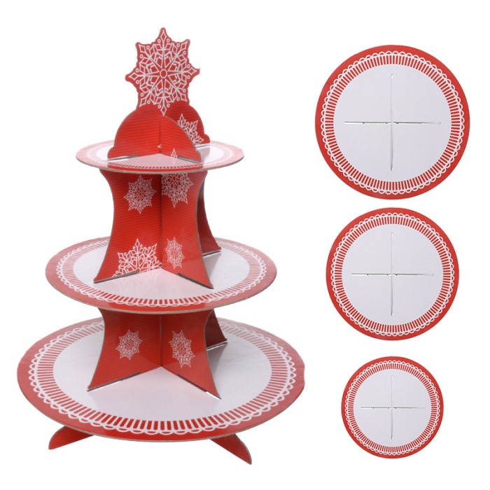 White snow cake stand from mmcis china