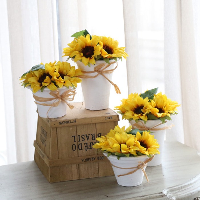Artifical sunflower with pot from MMCIS