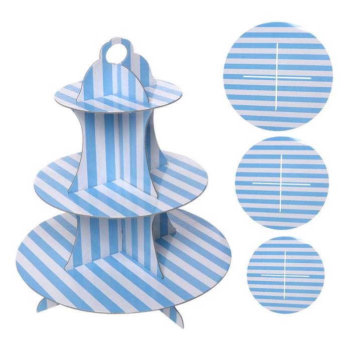 Blue striped cake stand from mmcis china