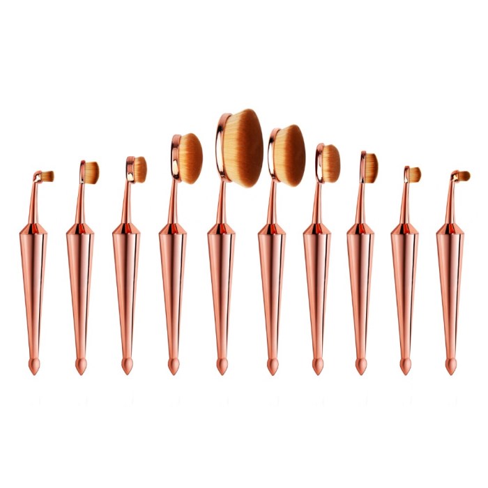 Makeup brush set with umbrella shape handle-10 pcs from mmcis china