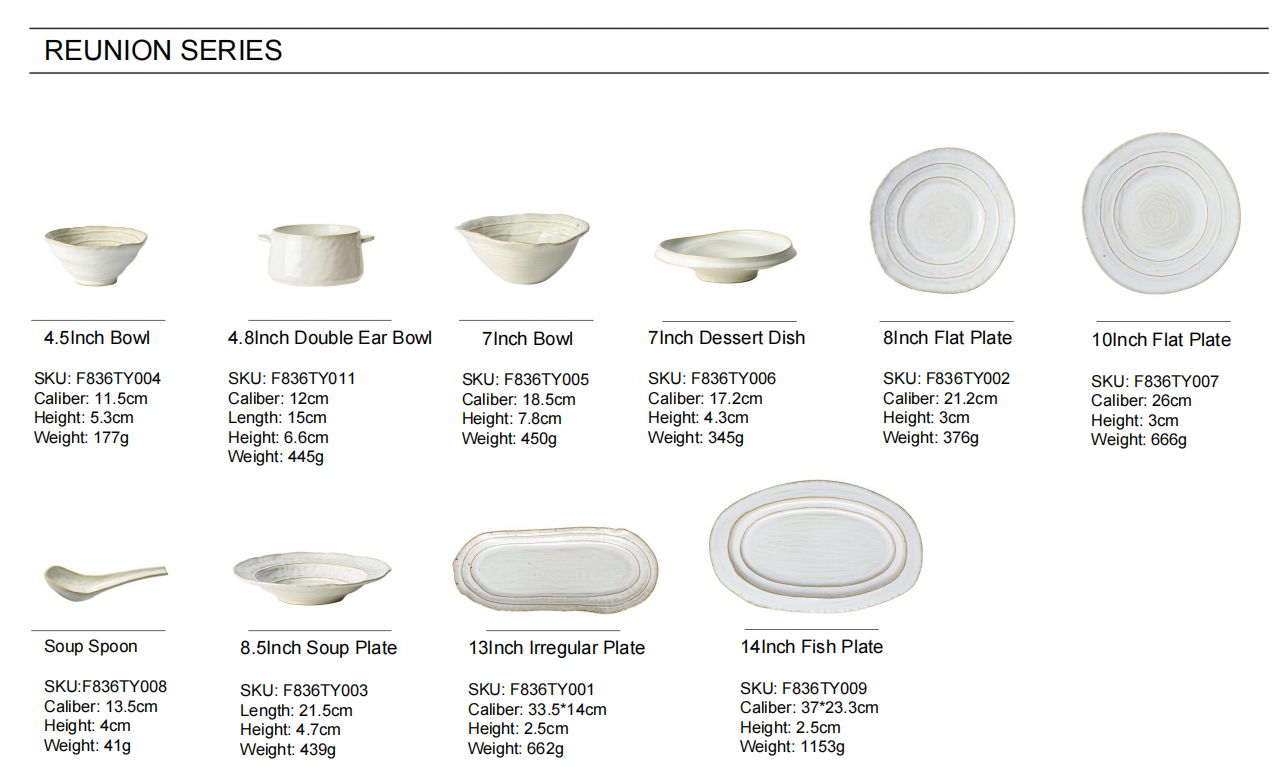 Ceramic dinner plate set from MMCIS China