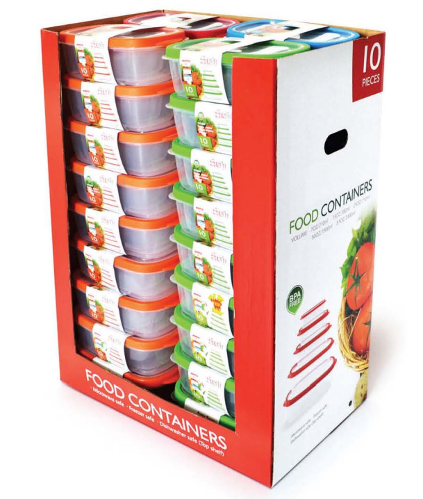 Food storage container 10 pcs -floor display/36 set from MMCIS CHINA